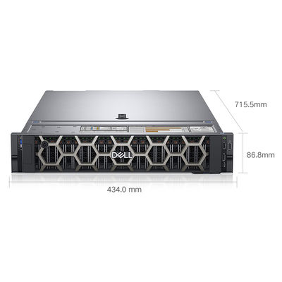 델 R740 2U 랙 서버 8 x 3.5 &quot;백플레인과 듀얼 포트 기가비트 네트워크 포트