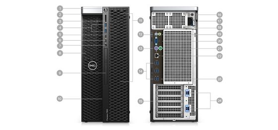 델 정밀 5820 타워 워크스테이션 Xeon W-2245/16G/2TB/T400 T5820 맥스 사용자 30 사용자
