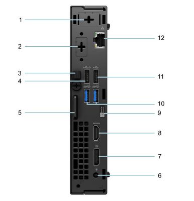 강력한 델 옵티플렉스 MFF 마이크로 데스크톱 컴퓨터 인텔 B660 칩셋 8G DDR4 램 256G SSD