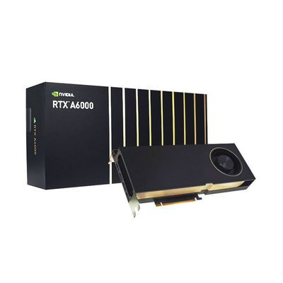 PC용 Nvidia RTX A6000 48GB GDDR6 비디오 카드의 전력을 풀고 2000MHz 메모리 클럭